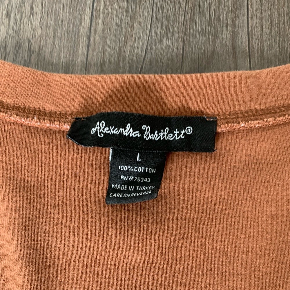 Alexandra Bartlett Brown Button-Down Cardigan - image 3